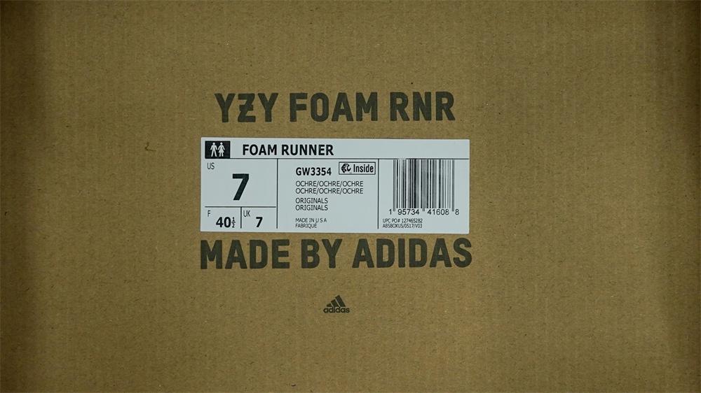 PK GOD adidas Yeezy Foam RNNR Ochre RETAIL MATERIALS READY TO SHIP